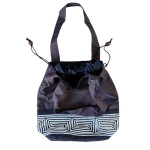 Silk Embroidered Small Market Bag